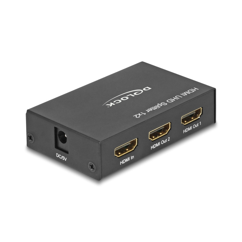 Delock HDMI UHD Splitter 1 x HDMI in - 2 x HDMI out 4K