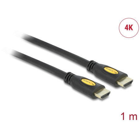Delock Kabel High Speed HDMI mit Ethernet - HDMI-A Stecker - HDMI-A Stecker 4K 1,0 m
