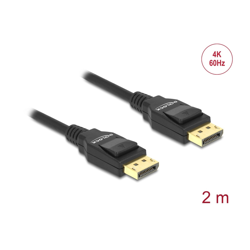 Delock Kabel DisplayPort 1.2 Stecker - DisplayPort Stecker 4K 2 m