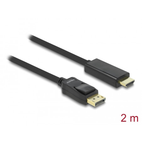 Delock Kabel DisplayPort 1.1 Stecker - High Speed HDMI-A Stecker Passiv 2 m schwarz