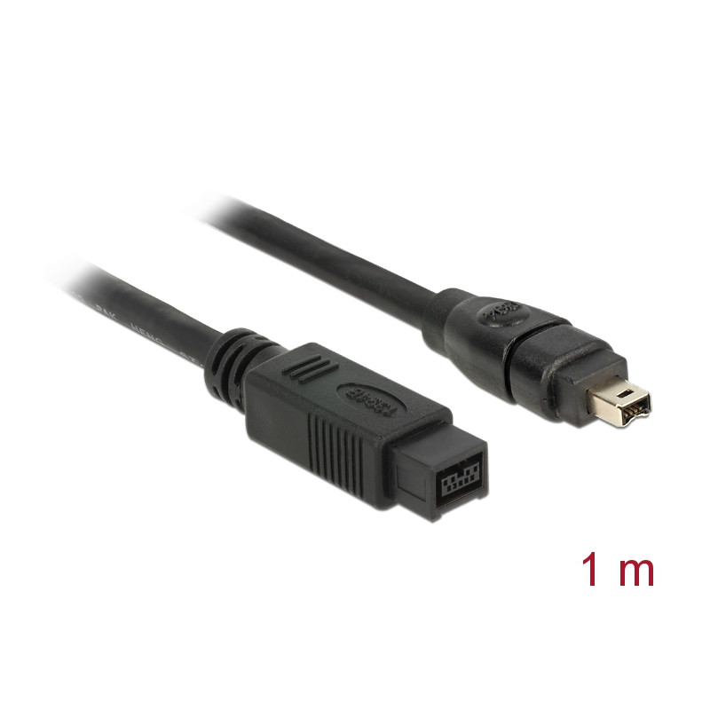Delock Kabel FireWire 9 Pin Stecker - 4 Pin Stecker 1 m