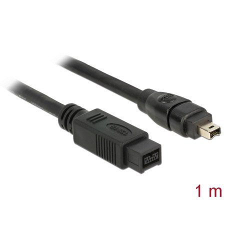 Delock Kabel FireWire 9 Pin Stecker - 4 Pin Stecker 1 m