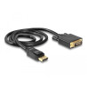 Delock Kabel DisplayPort 1.1 Stecker - DVI 24+1 Stecker Passiv 1 m schwarz