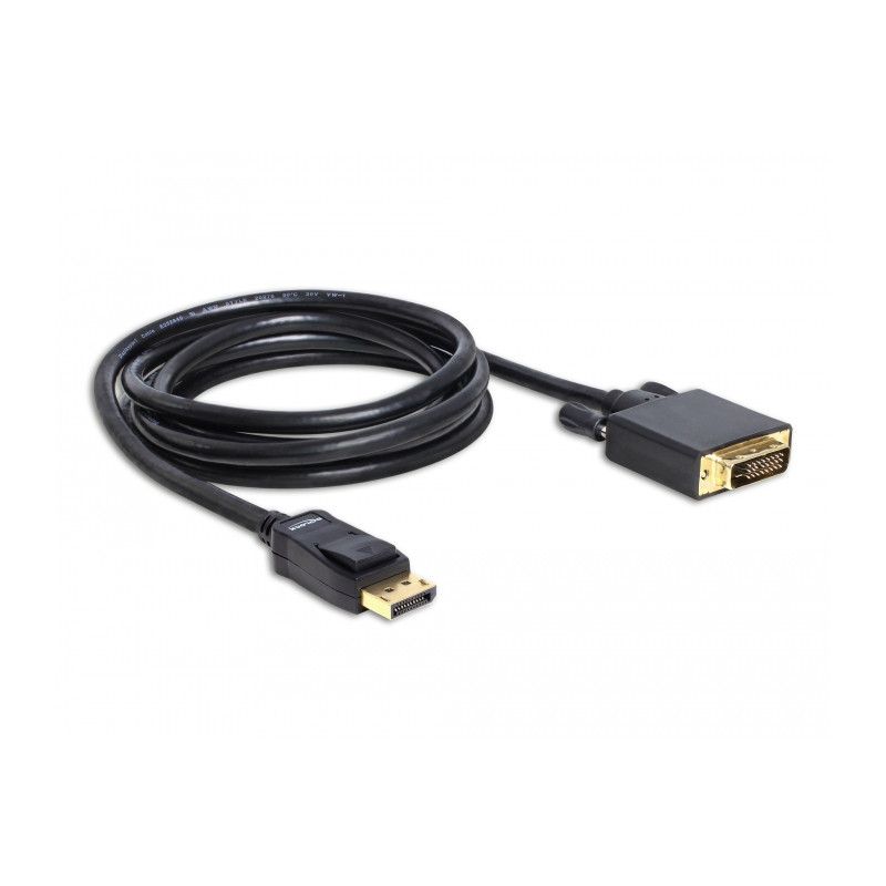 Delock Kabel DisplayPort 1.1 Stecker - DVI 24+1 Stecker Passiv 2 m schwarz