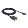 Delock Kabel DisplayPort 1.1 Stecker - DVI 24+1 Stecker Passiv 3 m schwarz