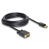 Delock Kabel DisplayPort 1.1 Stecker - DVI 24+1 Stecker Passiv 5 m schwarz