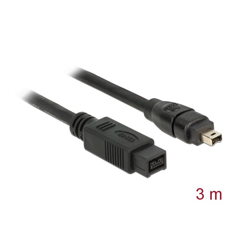 Delock Kabel FireWire 9 Pin Stecker - 4 Pin Stecker 3 m