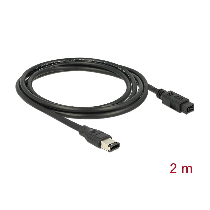 Delock Kabel FireWire 9 Pin Stecker - 6 Pin Stecker 2 m