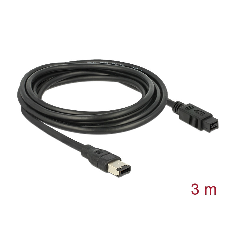 Delock Kabel FireWire 9 Pin Stecker - 6 Pin Stecker 3 m