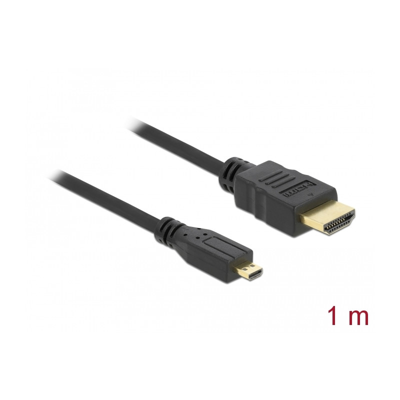 Delock Kabel High Speed HDMI mit Ethernet A/D Stecker/Stecker 1m