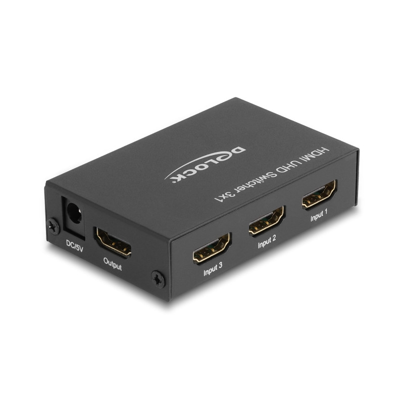 Delock HDMI UHD Switch 3 x HDMI in - 1 x HDMI out 4K