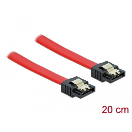 Delock SATA 6 Gb/s Kabel 20 cm rot