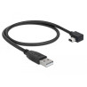 Delock USB 2.0 Kabel Typ-A Stecker zu Typ Mini-B Stecker links gewinkelt 0,5 m