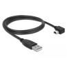 Delock USB 2.0 Kabel Typ-A Stecker zu Typ Mini-B Stecker links gewinkelt 1 m