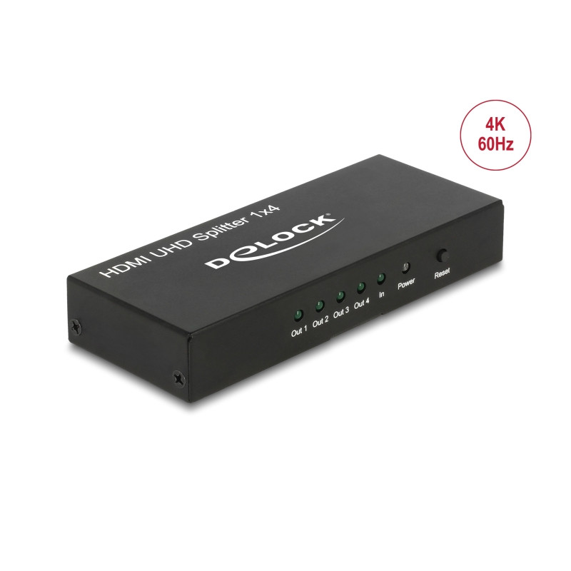 Delock HDMI UHD Splitter 1 x HDMI in - 4 x HDMI out 4K