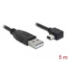 Delock USB 2.0 Kabel Typ-A Stecker zu Typ Mini-B Stecker links gewinkelt 5 m