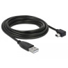 Delock USB 2.0 Kabel Typ-A Stecker zu Typ Mini-B Stecker links gewinkelt 5 m