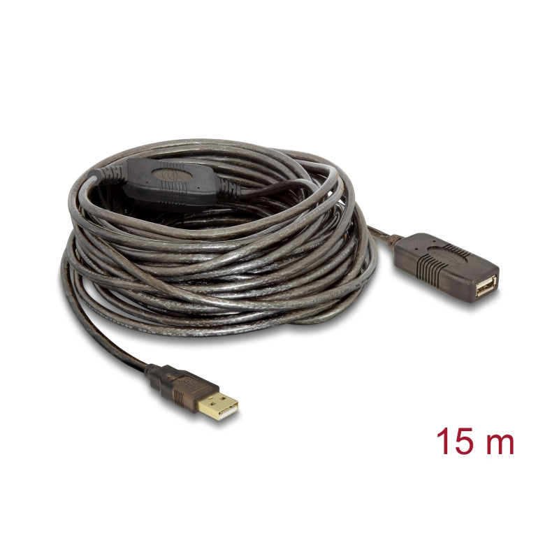 Delock Kabel USB 2.0 Verlängerung, aktiv 15 m