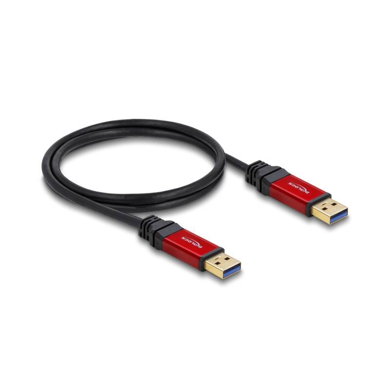 Delock USB 5 Gbps Kabel Typ-A Stecker zu Typ-A Stecker 1 m Metall