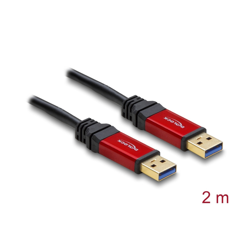 Delock USB 5 Gbps Kabel Typ-A Stecker zu Typ-A Stecker 2 m Metall