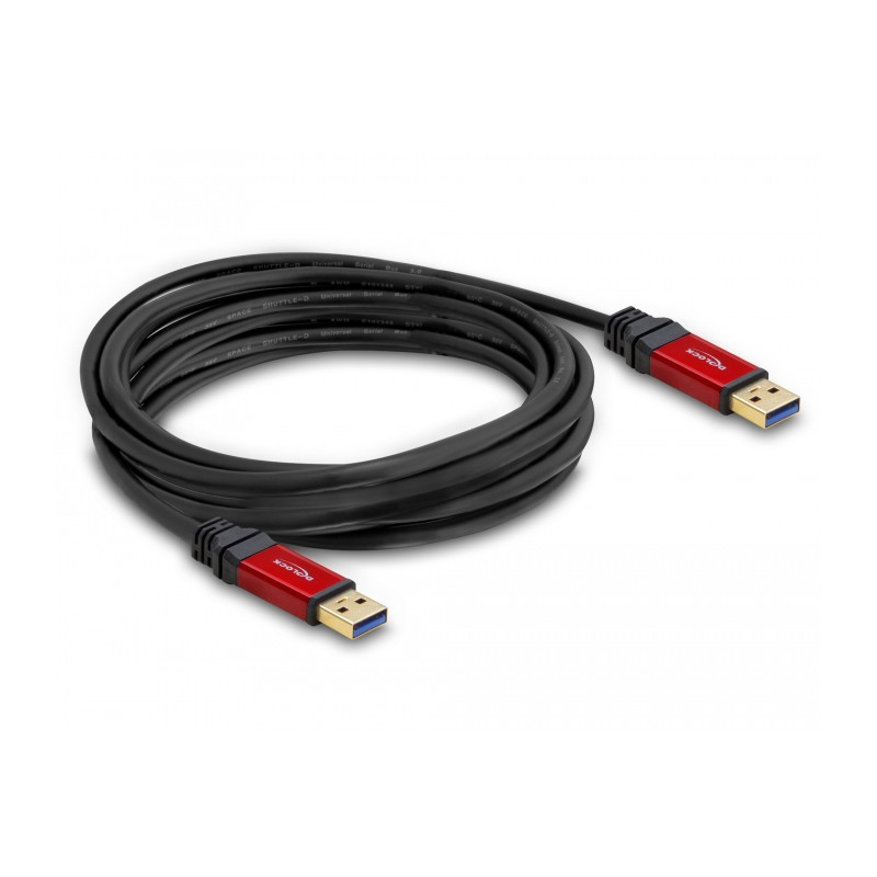 Delock USB 5 Gbps Kabel Typ-A Stecker zu Typ-A Stecker 5 m Metall
