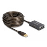 Delock USB 2.0 Verlängerungskabel 10 m aktiv mit 4 Port Hub