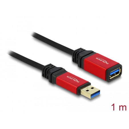 Delock USB 5 Gbps Verlängerungskabel Typ-A Stecker zu USB 5 Gbps Typ-A Buchse 1 m Premium