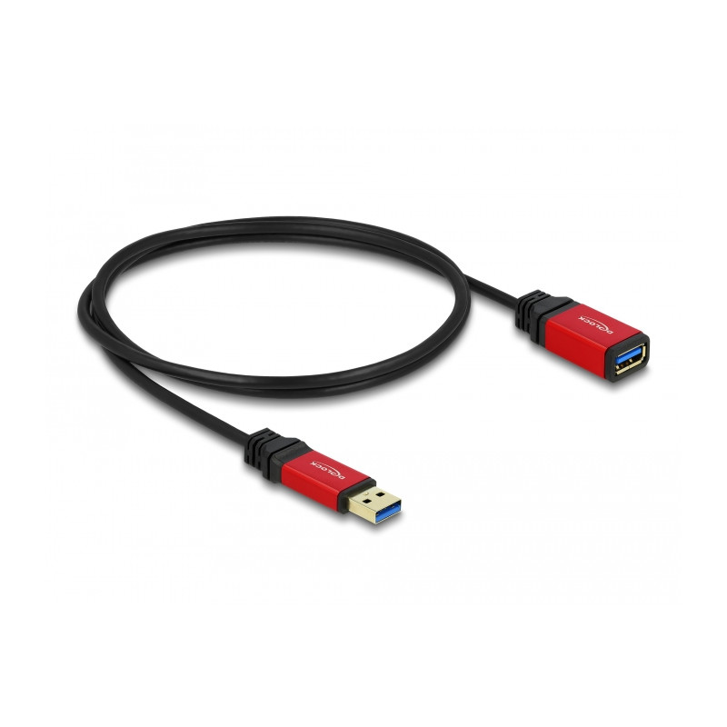 Delock USB 5 Gbps Verlängerungskabel Typ-A Stecker zu USB 5 Gbps Typ-A Buchse 1 m Premium