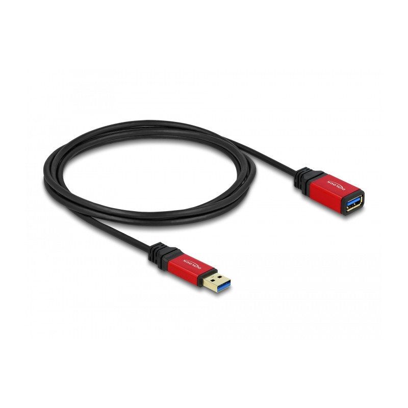 Delock USB 5 Gbps Verlängerungskabel Typ-A Stecker zu USB 5 Gbps Typ-A Buchse 2 m Premium