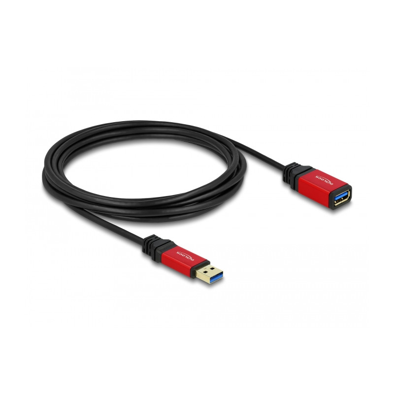 Delock USB 5 Gbps Verlängerungskabel Typ-A Stecker zu USB 5 Gbps Typ-A Buchse 3 m Premium