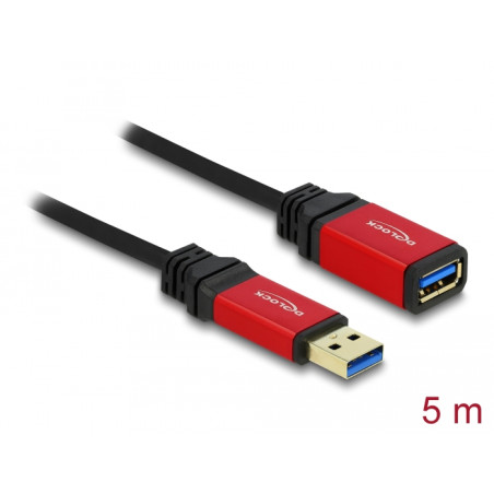 Delock USB 5 Gbps Verlängerungskabel Typ-A Stecker zu USB 5 Gbps Typ-A Buchse 5 m Premium
