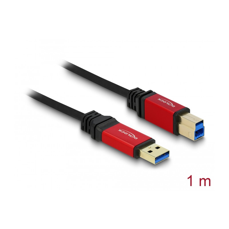Delock USB 5 Gbps Kabel Typ-A Stecker zu USB 5 Gbps Typ-B Stecker 1 m Premium