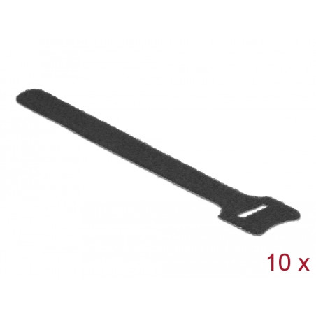 Delock Klett-Kabelbinder L 150 mm x B 12 mm 10 Stück schwarz