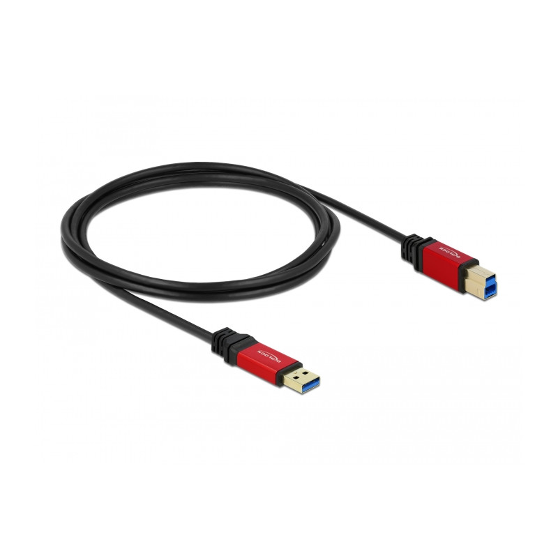 Delock USB 5 Gbps Kabel Typ-A Stecker zu USB 5 Gbps Typ-B Stecker 2 m Premium
