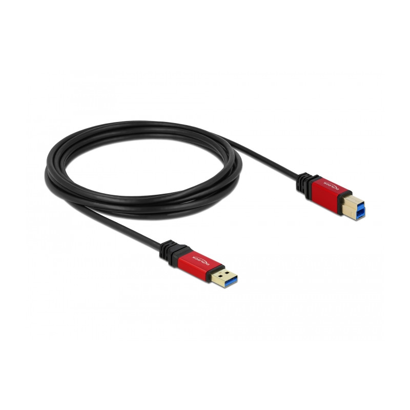 Delock USB 5 Gbps Kabel Typ-A Stecker zu USB 5 Gbps Typ-B Stecker 3 m Premium
