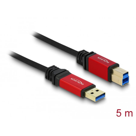Delock USB 5 Gbps Kabel Typ-A Stecker zu USB 5 Gbps Typ-B Stecker 5 m Premium