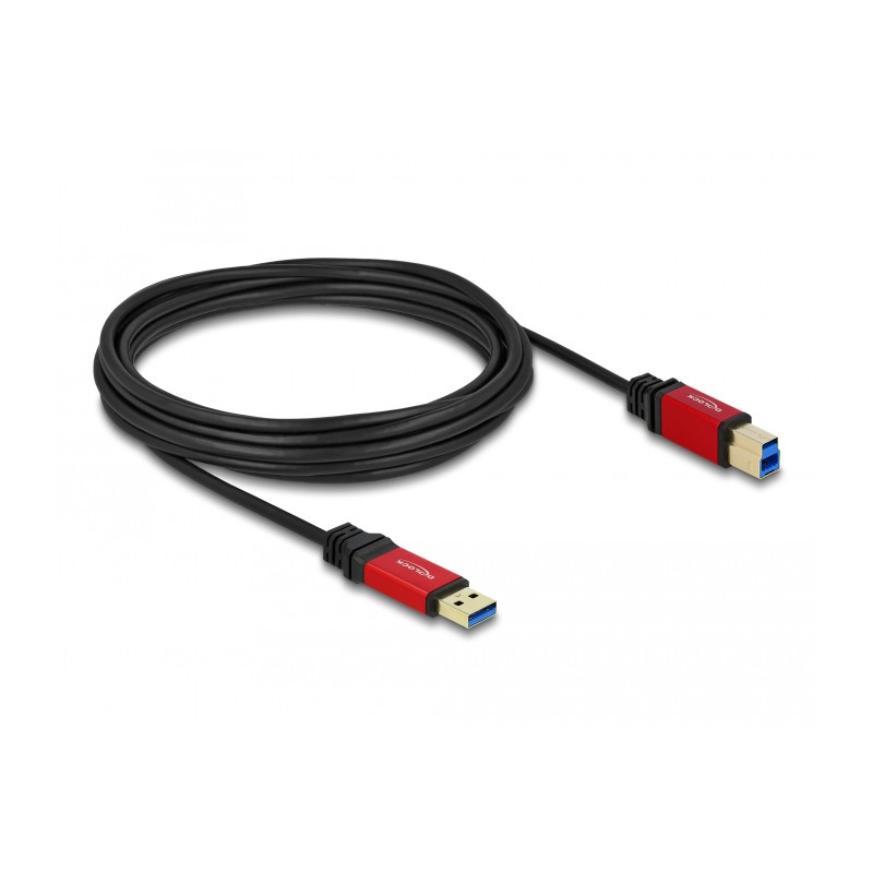 Delock USB 5 Gbps Kabel Typ-A Stecker zu USB 5 Gbps Typ-B Stecker 5 m Premium