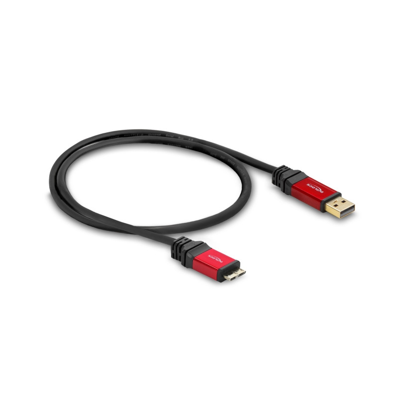 Delock USB 5 Gbps Kabel Typ-A Stecker zu USB 5 Gbps Typ Micro-B Stecker 1 m Premium