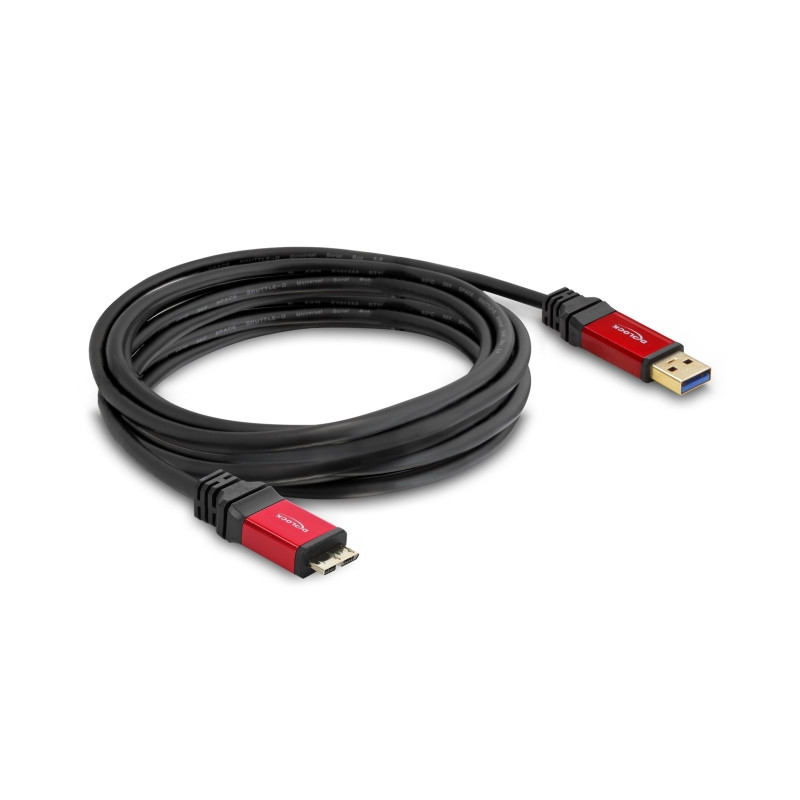 Delock USB 5 Gbps Kabel Typ-A Stecker zu USB 5 Gbps Typ Micro-B Stecker 5 m Premium