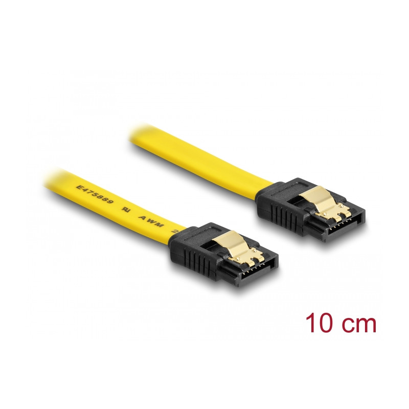 Delock SATA 6 Gb/s Kabel 10 cm gelb