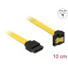 Delock SATA 6 Gb/s Kabel gerade auf unten gewinkelt 10 cm gelb