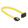 Delock SATA 6 Gb/s Kabel gerade auf oben gewinkelt 20 cm gelb