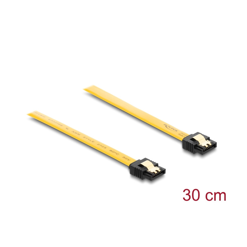 Delock SATA 6 Gb/s Kabel 30 cm gelb