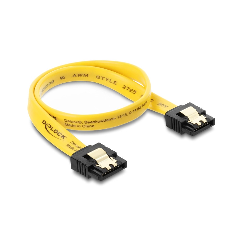 Delock SATA 6 Gb/s Kabel 30 cm gelb