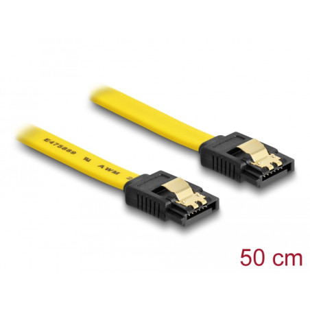 Delock SATA 6 Gb/s Kabel 50 cm gelb