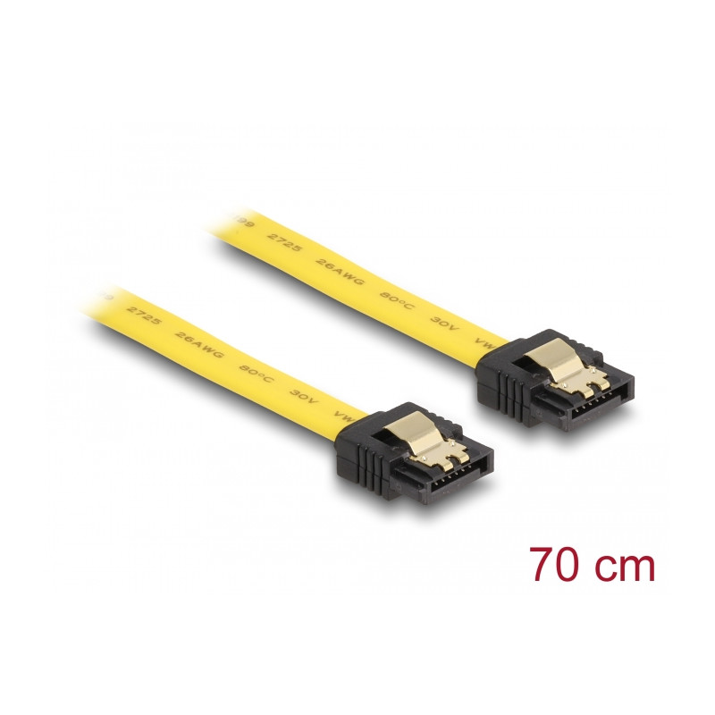 Delock SATA 6 Gb/s Kabel 70 cm gelb
