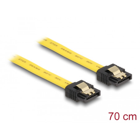 Delock SATA 6 Gb/s Kabel 70 cm gelb