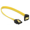 Delock SATA 6 Gb/s Kabel oben gewinkelt auf unten gewinkelt 20 cm gelb