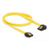 Delock SATA 6 Gb/s Kabel gerade auf links gewinkelt 50 cm gelb