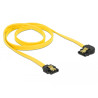 Delock SATA 6 Gb/s Kabel gerade auf links gewinkelt 70 cm gelb